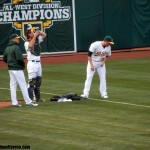 Jarrod Parker and John Jaso